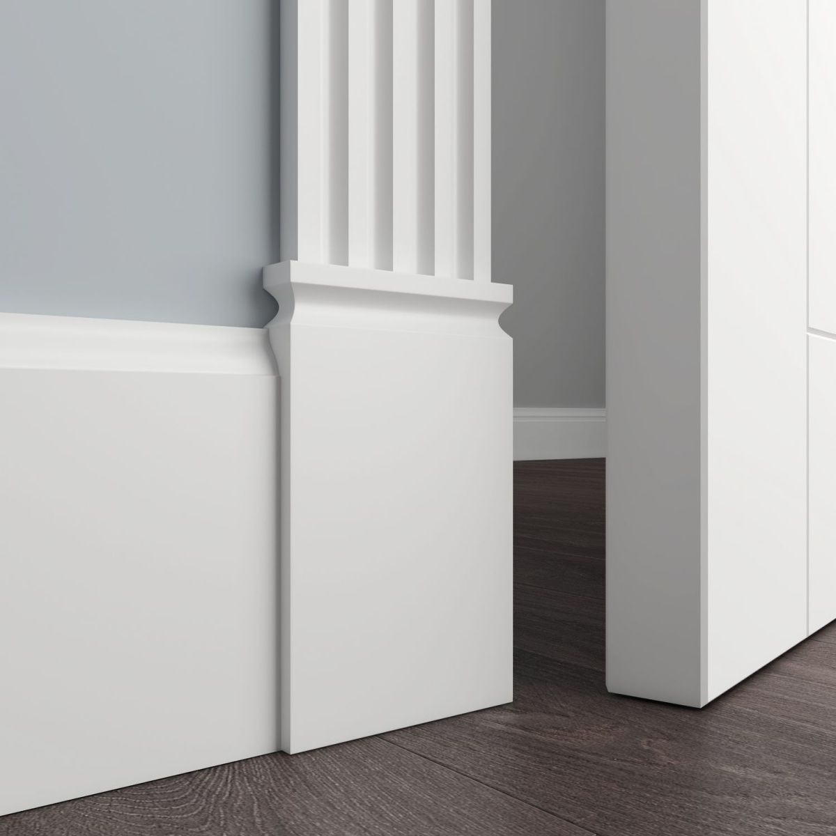 Дверной декор нижний под покраску Ultrawood D 1095 фото в интерьере